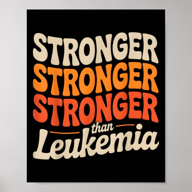 Póster Soporte para Cáncer de Squad Naranja Cinta Leucemi (Frente)