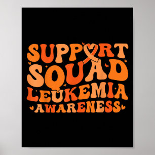 Póster Soporte para Cáncer de Squad Naranja Cinta Leucemi