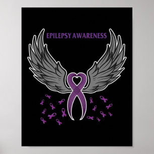 Póster Soporte para Epilepsy Awareness Costume Cinta púrp