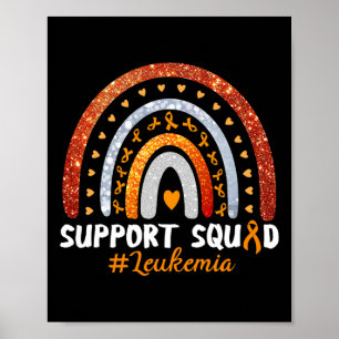 Póster Soporte para la leucemia escuadrada Naranja de sen