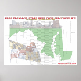 Póster Soporte para torneo de eliminación doble de 64 equ