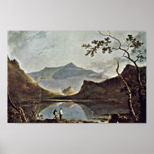 Póster Soporte Snowdon de Llyn Nantlle visto por Wilson