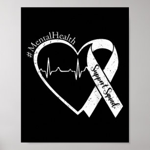 Póster Soporte Squad Mental Health Awareness Lime Green R