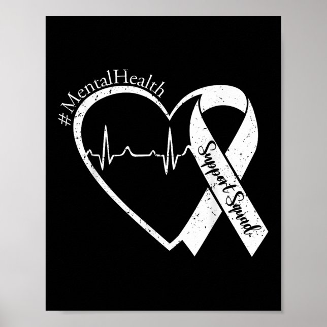 Póster Soporte Squad Mental Health Awareness Lime Green R (Frente)