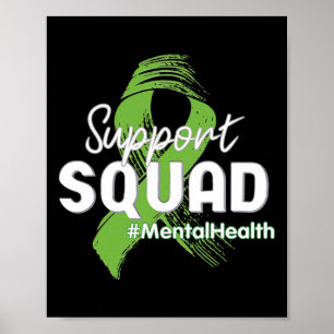 Póster Soporte Squad Mental Health Awareness Lime Green R