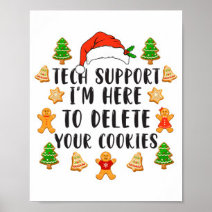 Póster Soporte técnico de Navidad aquí para eliminar cook