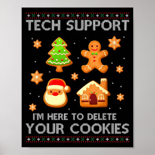 Póster Soporte técnico de Navidad aquí para eliminar cook