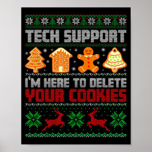 Póster Soporte técnico de Navidad Estoy aquí para elimina