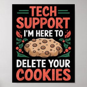 Póster Soporte Técnico Navidad Centro de Ayuda Galleta In
