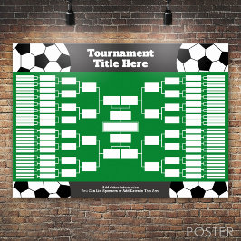 Póster Soportes de torneo de fútbol - 64 equipos