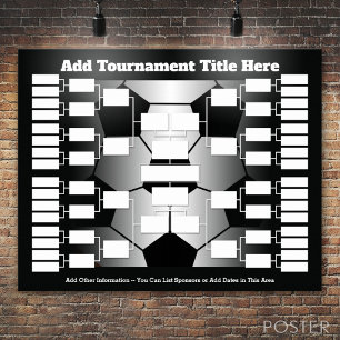 Póster Soportes de torneo de fútbol para 32 equipos