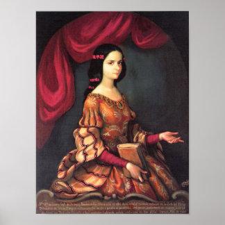 Póster Sor Juana a los 15 años J. Sánchez Fine Art