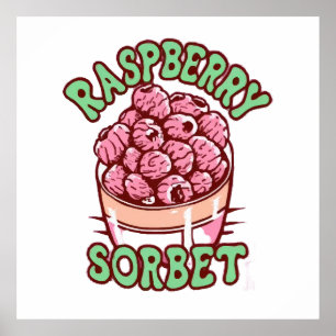 Póster Sorbete de frambuesa