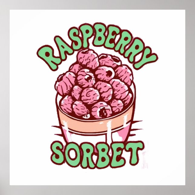Póster Sorbete de frambuesa (Frente)