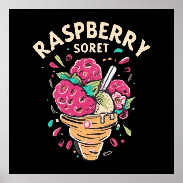 Póster Sorbete de frambuesa (Frente)