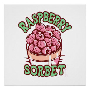 Póster Sorbete de frambuesa