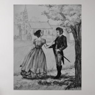 Póster Søren Kierkegaard y Regina Olsen