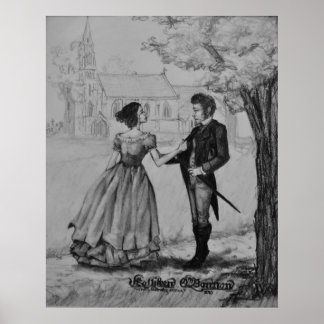 Póster Søren Kierkegaard y Regine Olsen