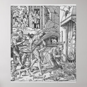 Póster Sorgheloos que lleva una gavilla, 1541