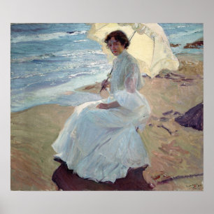 Póster Sorolla - Clotilde en la playa