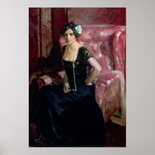 Póster Sorolla - Clotilde In Evening Dress