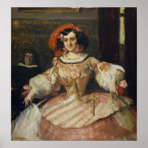 Póster Sorolla - La actriz Maria Guerrero como Lady Boba