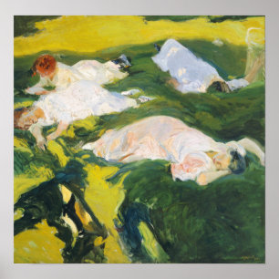 Póster Sorolla - La siesta