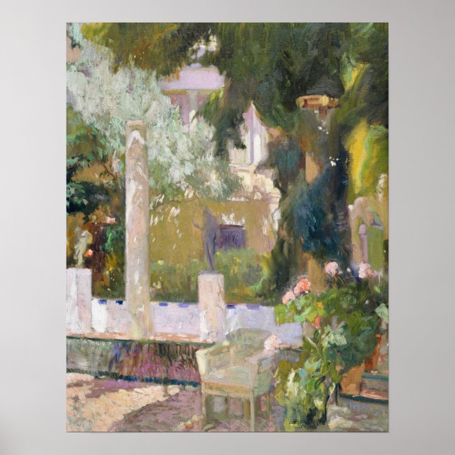 Póster Sorolla - Los Jardines De La Casa Familiar (Frente)