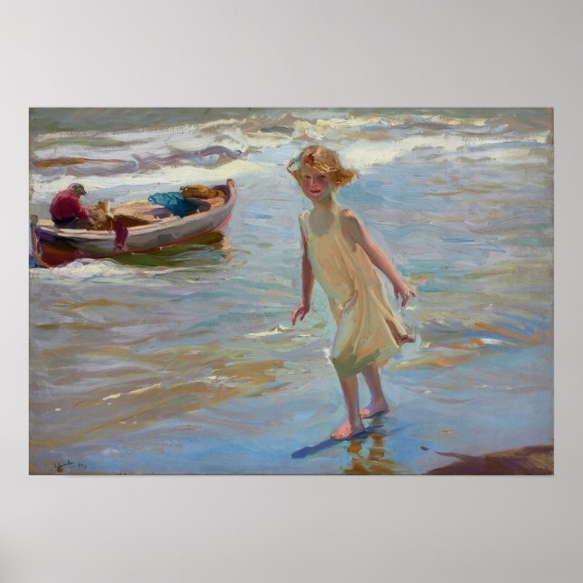 Póster Sorolla - Nina en la playa, Valencia (Frente)