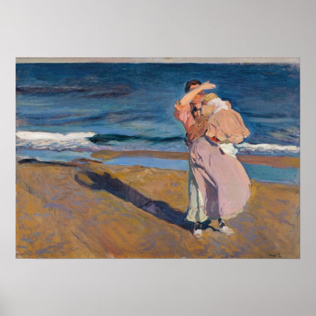 Póster Sorolla - Pescadora Con Su Hijo (Frente)