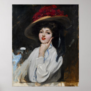 Póster Sorolla - Una Joven En Un Gorra