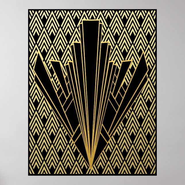 Póster Sorprendente estilo Art Déco (Frente)