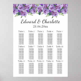 Póster Sorprendente matriz de Boda floral