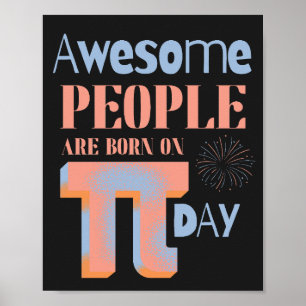 Póster Sorprendentes Personas Nacen En Símbolo Pi Day Big