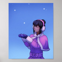 Póster Sorprendido por la nieve