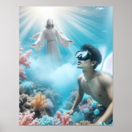 Póster Sorpresa de esnórquel