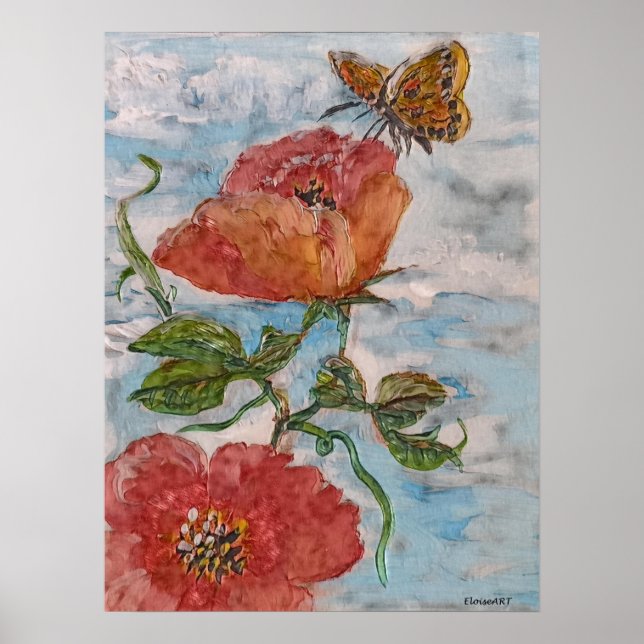 Póster Sorpresa de mariposa (Frente)