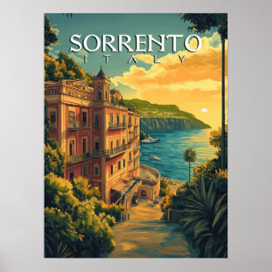 Póster Sorrento Italia - Vibrante paisaje urbano