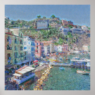 Póster SORRENTO, Marina Grande, Poster
