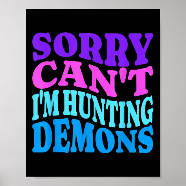 Póster Sorry Can't Hunting Demons Korean P Music Hallowee (Frente)