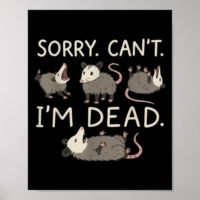 Póster Sorry Can't I'm Dead  (Frente)