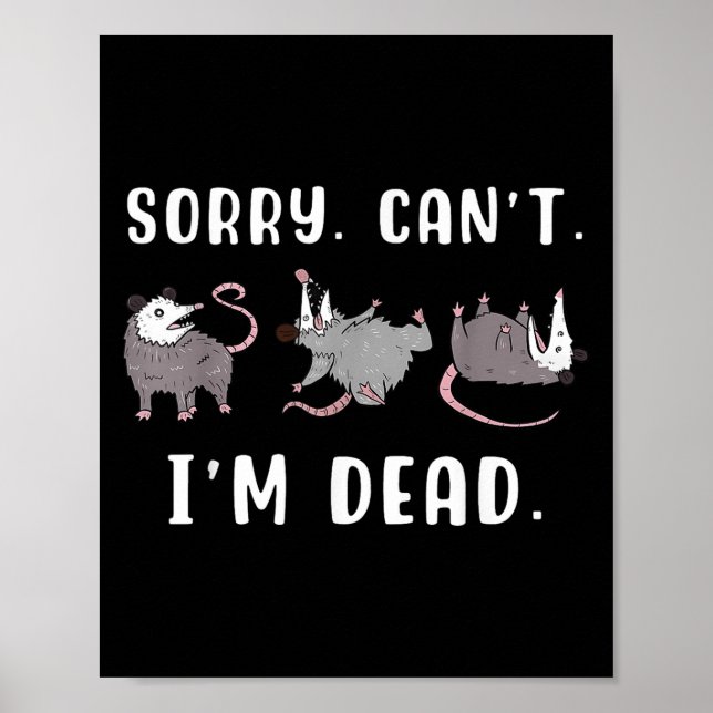 Póster Sorry Can't I'm Dead Ssum Character Playing Dead O (Frente)