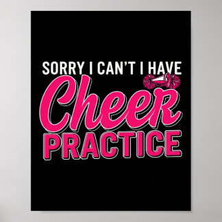 Póster Sorry I Can't I Have Cheer Practice Cheerleader Ch