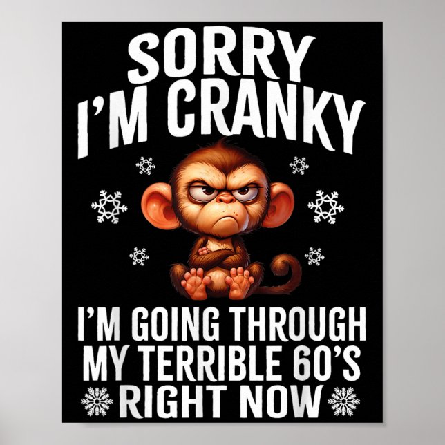 Póster Sorry I'm Cranky I'm Going Through My Terrible 60' (Frente)