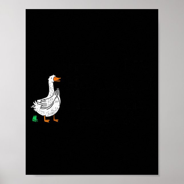 Póster Sorry I'm Late Funny Goose Christian Bible Verse F (Frente)