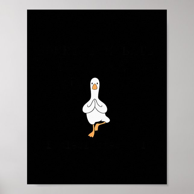 Póster Sorry I'm Late Funny Goose Christian Bible Verse F (Frente)