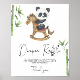 Póster Sorteo de pañales Bear Panda