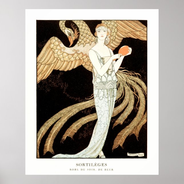 Póster Sortilèges: vestido nocturno de George Barbier (Frente)
