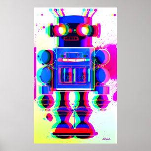 Póster Sospechoso Robot Número 4