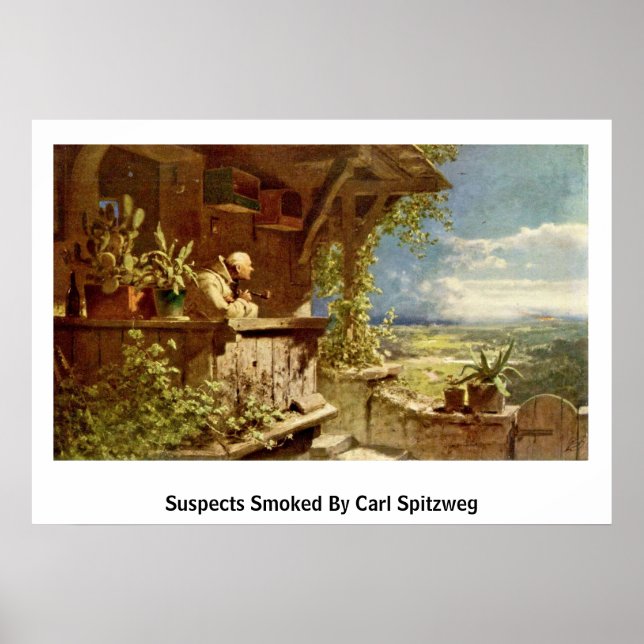 Póster Sospechosos Fumados Por Carl Spitzweg (Frente)